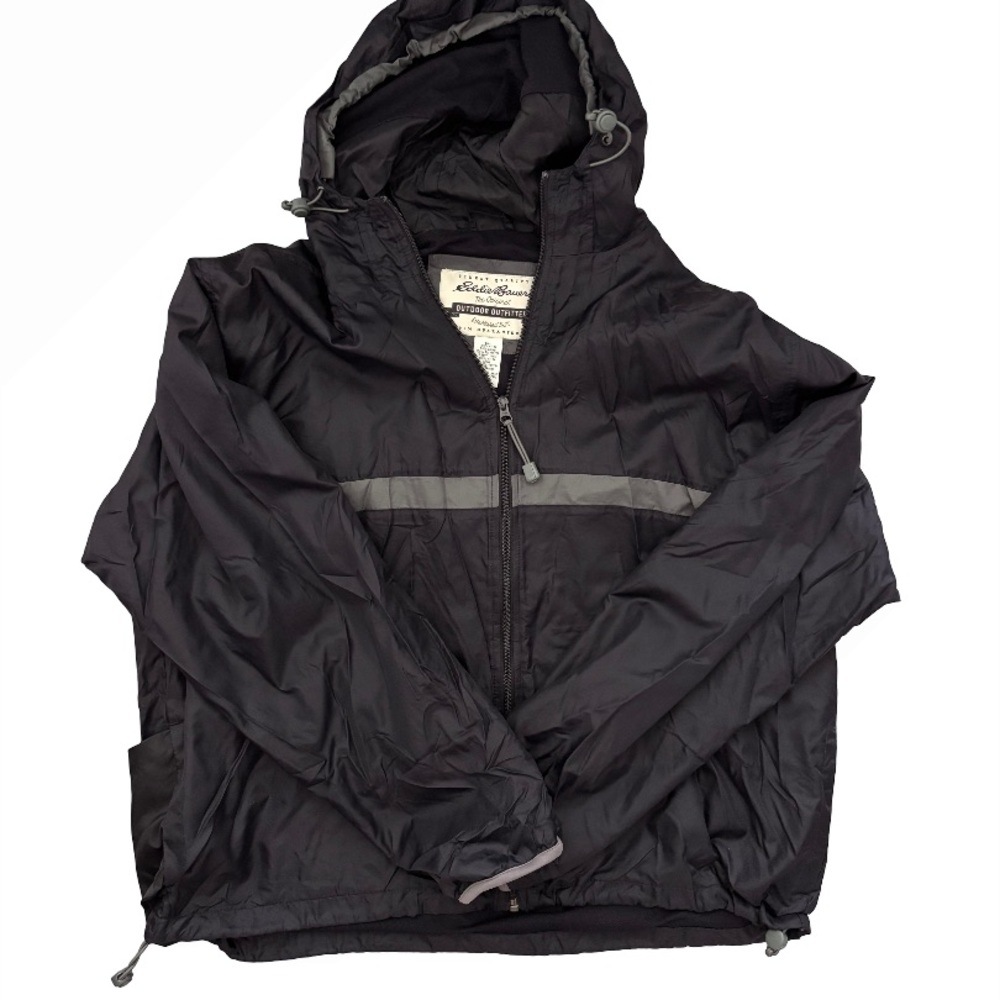 Eddie Bauer Navy Blue Hooded Windbreaker